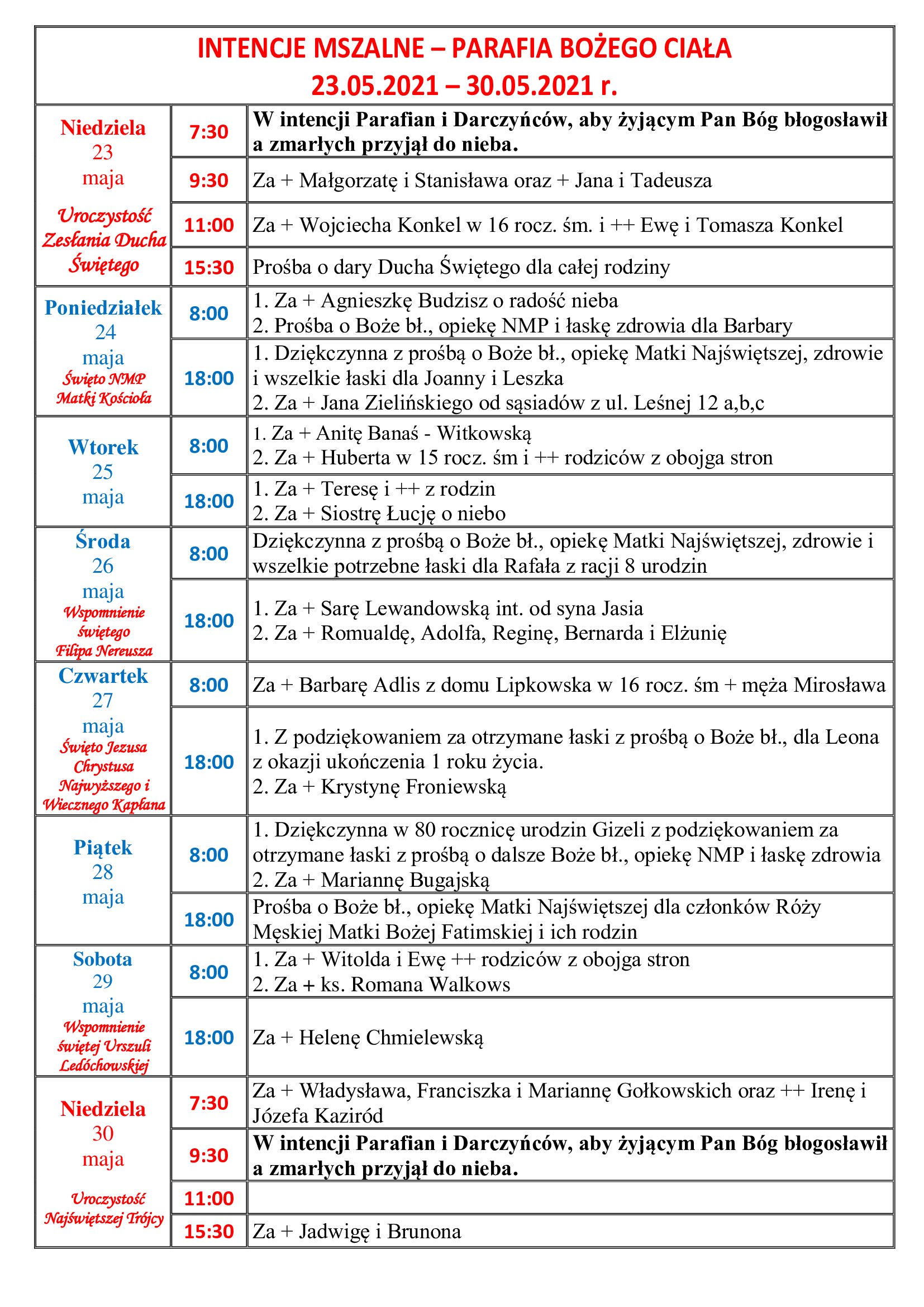 intencje-mszalne-uroczystosc-ducha-swietego-23-05-2021-30-05-2021-r