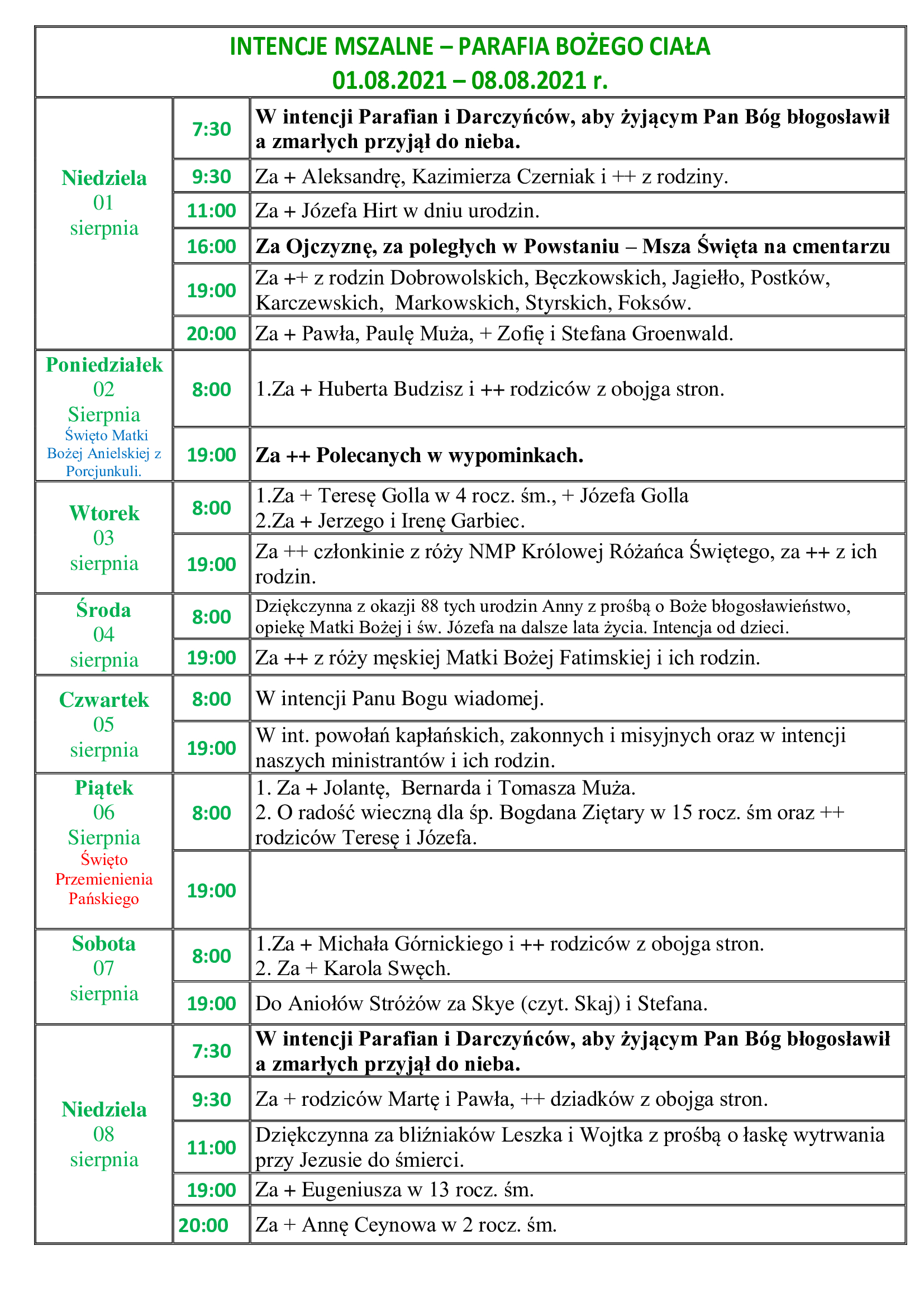 intencje-mszalne-18-niedziela-zwykla-01-08-08-08-2021-r