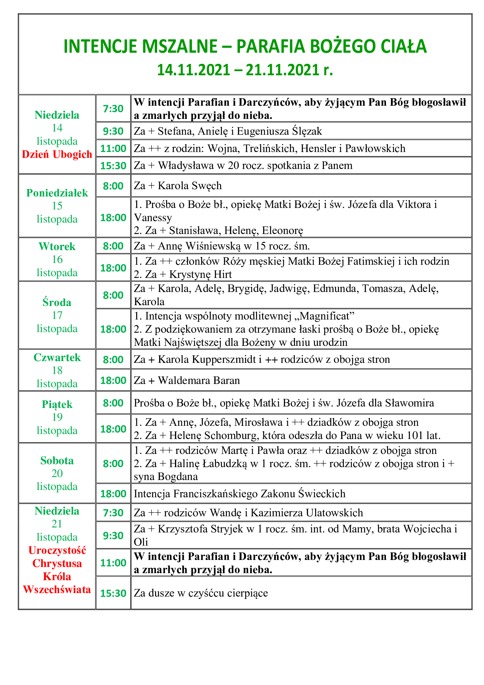 intencje-mszalne-33-niedziela-zwykla-14-11-2021-21-11-2021-r