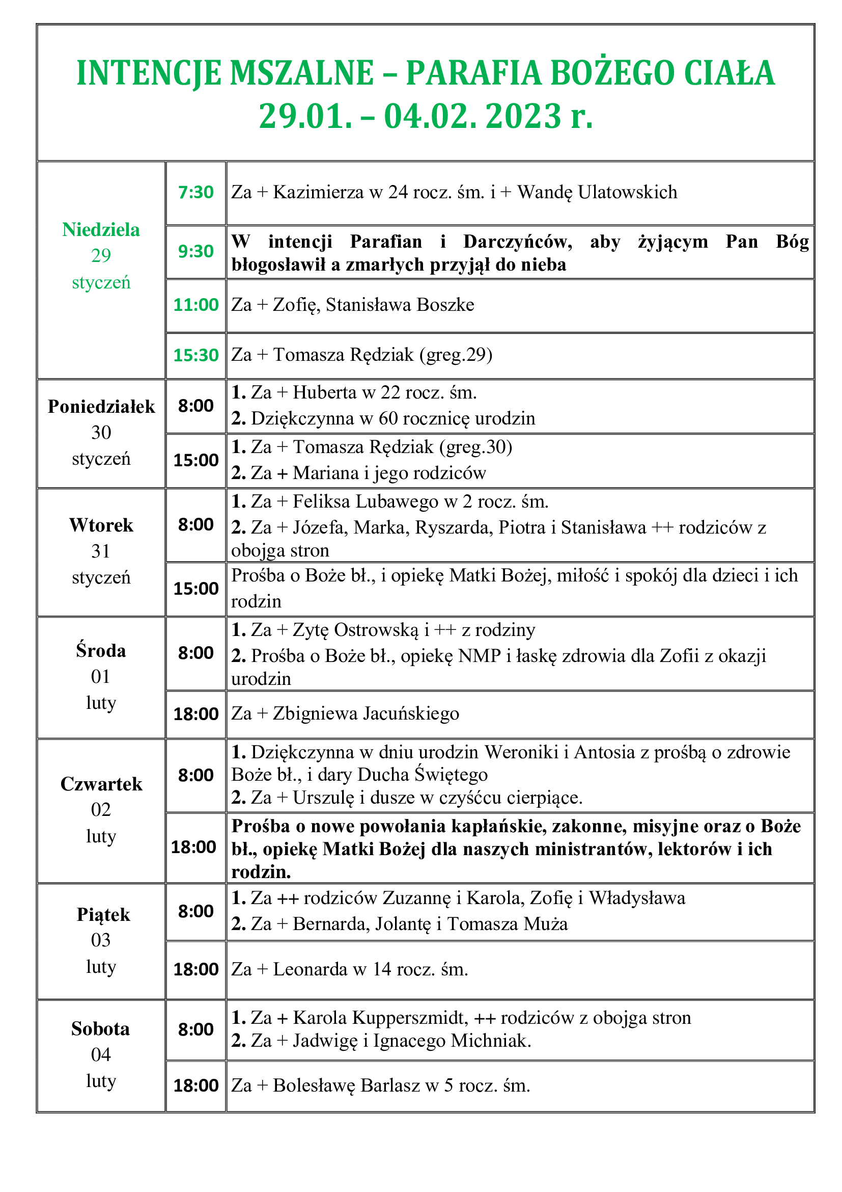 intencje-mszalne-4-niedziela-zwykla-29-01-04-02-2023-r