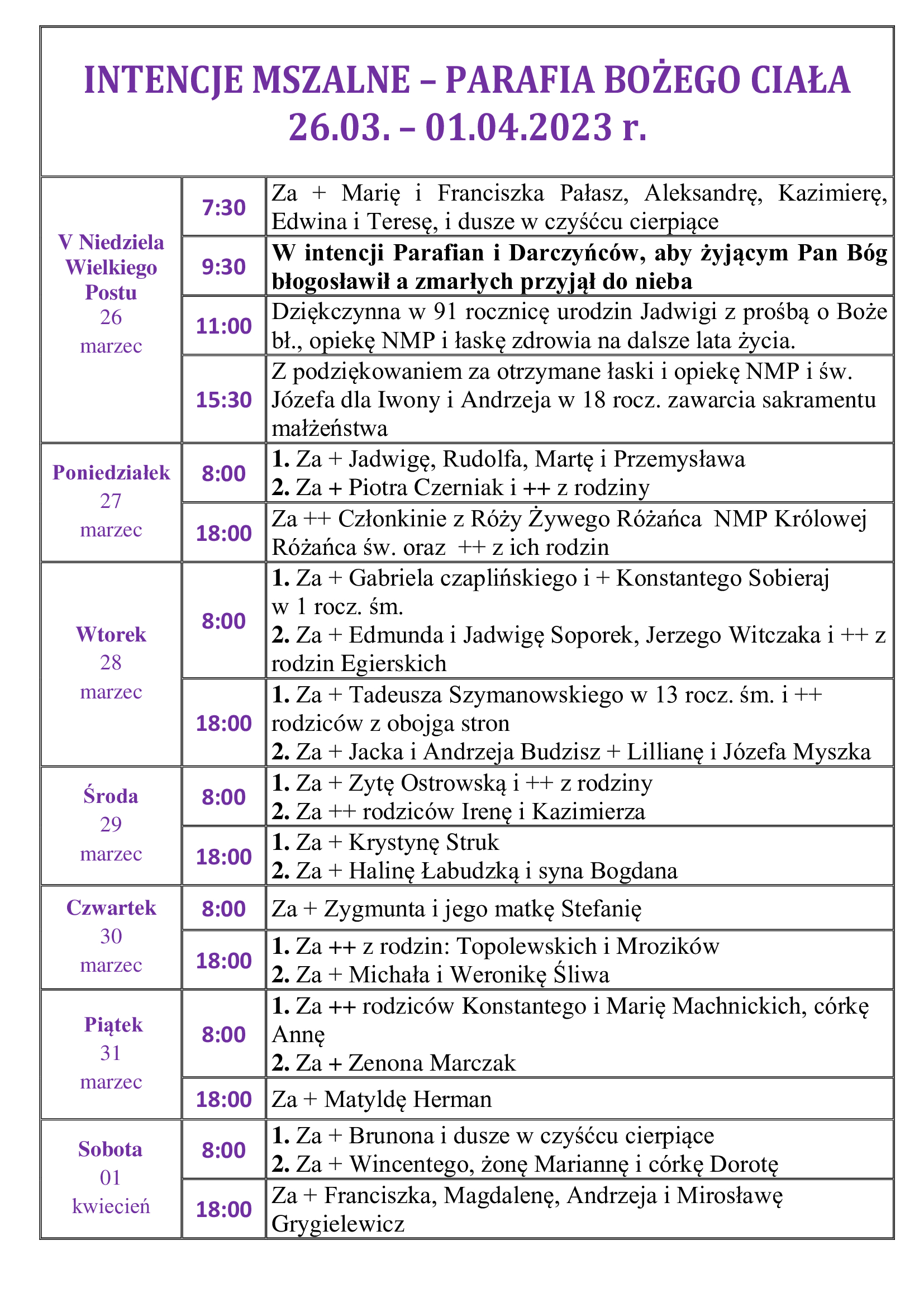 intencje-mszalne-iv-niedziela-wielkiego-postu-26-03-01-04-2023-r