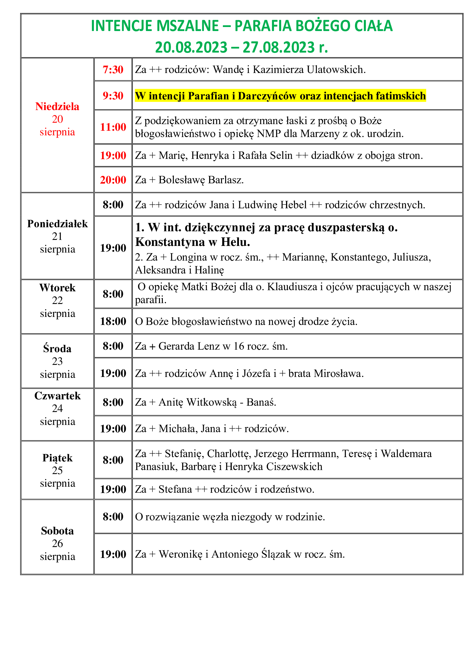 intencje-mszalne-xx-niedziela-zwykla-20-08-27-08-2023